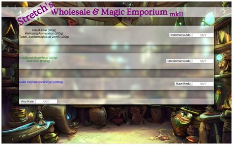 Magic emporium generator for dungeons and dragons 5e